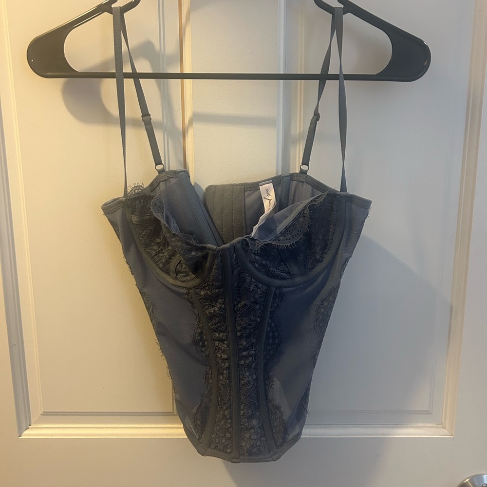 Urban Outfitters Charcoal Corset Top